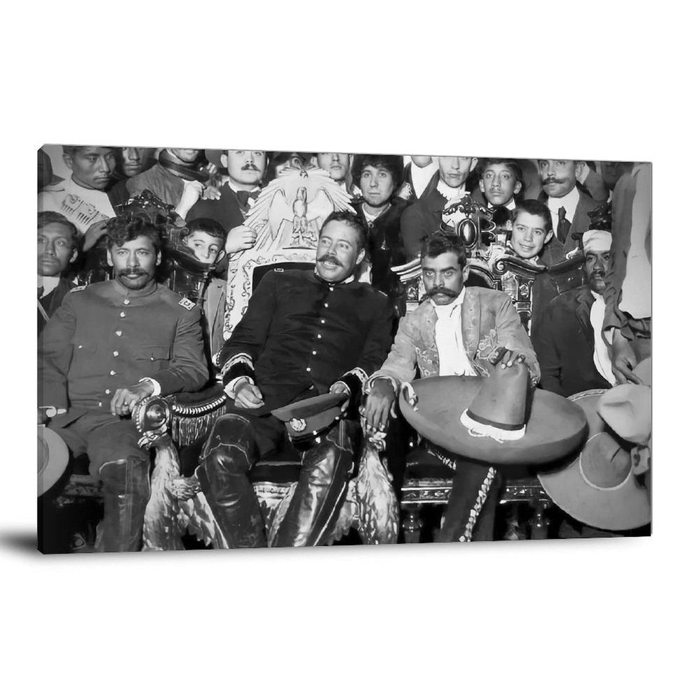 1878-1923 Mexican Revolution Pancho Villa And Emiliano Zapata Poster Canvas Wall Art Living Room Decor Aesthetic Posters Home Diner Bedroom Decorative Paintings 24x36inch(60x90cm)