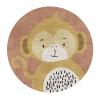 ZZBBZZ-YJ Brown Yellow Rug Round for Living Room Children Playroom 80cm 100cm 120cm 140cm 160cm 200cm Cartoon Circle Carpets Washable Non-Slip Indoor Kids Crawling Mat (Size : Diameter 4.6ft) view 1