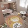 ZZBBZZ-YJ Brown Yellow Rug Round for Living Room Children Playroom 80cm 100cm 120cm 140cm 160cm 200cm Cartoon Circle Carpets Washable Non-Slip Indoor Kids Crawling Mat (Size : Diameter 4.6ft) view 2