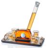 CRAFTGEN Golf Whiskey Decanter Set with 4 Golf Ball Shot Glasses, Unique Golf Gifts for Men Women, 750ml Golf Themed Liquor Dispenser, Golf Club Drink Dispenser for Bourbon, Scotch, Vodka, Tequila view 1