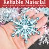 45 Pcs Acrylic Snowflake Ornaments for Winter 3 Styles Pink and Blue Crystal Tree Decoration Clear Plastic Xmas Tree Pendant for Winter Snow Theme DIY Decorations view 4