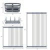 Bbiubiu Expandable Roll Up Dish Drying Rack12-23'',Retractable Dish Drying Rack Over The Sink,Foldable Stainless Steel Dish Drainer for Kitchen,Dishes,Cups,Fruits,Vegetables,Spoons,Forks view 2