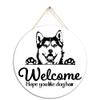 by Unbranded Welcome Sign, Hope you like dog hair, Front Door Dog, Wood Door Sign, Front Door Sign, Year Round Wreath, Dog Wreath, Wood sign Framed wood home idea, Multi, Multi size view 1