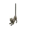 Handcrafted Nautical Decor Rustic Gold Cast Iron Cat Paper Towel Holder 10" view 2