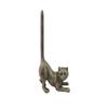 Handcrafted Nautical Decor Rustic Gold Cast Iron Cat Paper Towel Holder 10" view 3