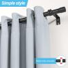 144 inch Curtain Rods Long, 1 inch Black Curtain Rod for Windows with 4 Brackets Heavy Duty, Simple Window Curtain Rods for Bedroom, Kitchen, Sliding Glass Door, Adjustable Threaded Sections view 2