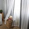 GYROHOME Sheer Voile Curtains with White and Grey Cloth,Modern and Simple,Grommet top,2 Panels,Curtains Semi Sheer Drapes, Light Filtering Curtains for Living Room,66x90inch view 2