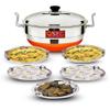 QSEC QE-5G Stainless Steel Idli Cooker Multi Kadai Steamer with Copper Bottom All-in-One Big Size 5 Plate 2 Idli | 2 Dhokla | 1 Patra | Momo's | 3 in 1 | 285 mm Dia. view 1