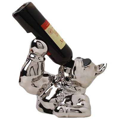 Ceramic Joe Creative Method Bucket Lift Modeling Art Handmade Home Living Room Hotel Cafe Decoration (Wine rack 10in)