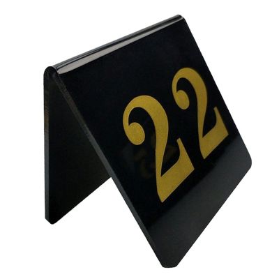 ATEYC Table Numbers, Acrylic Triangle Table Card Double-Sided V-Shaped Table Card Restaurant Cafe Bar Seating Table Number (Size : 1 to 50)