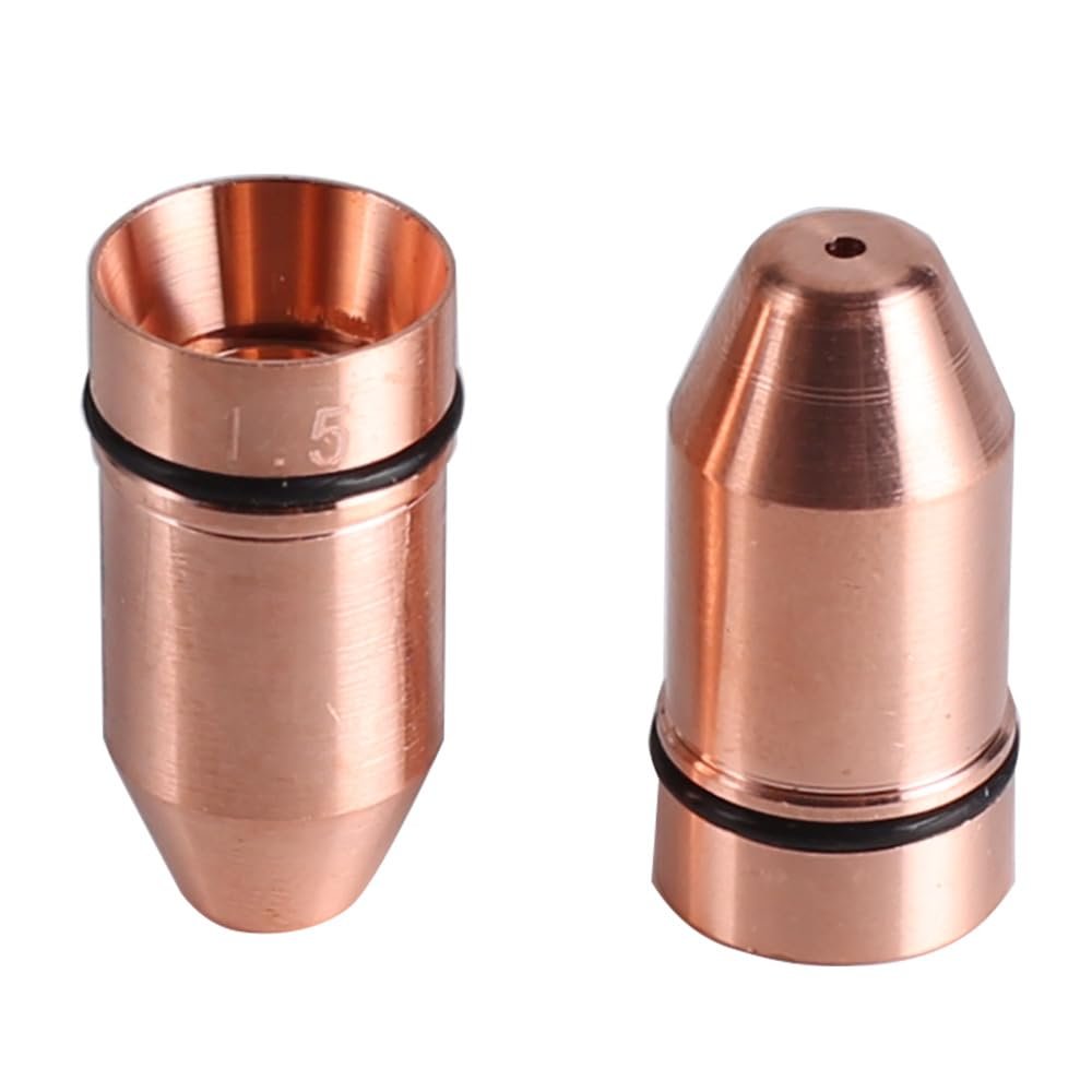 Startnow Bullet Laser Nozzles for Lasermech Fiber Cutting Machine Head Nozzle with Raytools WSX Lid Base Single Double Layer (BUL-S 1 PCS, 2.0)