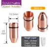 Startnow Bullet Laser Nozzles for Lasermech Fiber Cutting Machine Head Nozzle with Raytools WSX Lid Base Single Double Layer (BUL-S 1 PCS, 2.0) view 2