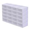 12.99 x 9.06 x 5.51 inch 20 Pack Stackable Foldable Plastic Transparent Container Clear Plastic Shoes Boxes Bins Holders Heart Hollow Shoe Box for Living Room Bedroom view 1