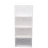 12.99 x 9.06 x 5.51 inch 20 Pack Stackable Foldable Plastic Transparent Container Clear Plastic Shoes Boxes Bins Holders Heart Hollow Shoe Box for Living Room Bedroom view 3