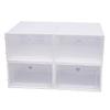 12.99 x 9.06 x 5.51 inch 20 Pack Stackable Foldable Plastic Transparent Container Clear Plastic Shoes Boxes Bins Holders Heart Hollow Shoe Box for Living Room Bedroom view 4