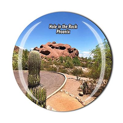 America 3D Hole in The Rock Phoenix Fridge Magnet Souvenir Crystal Glass Magnet Travel Souvenir Collection Gift Home Kitchen Decoration