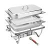 AIZYR Stainless Steel Chafing Dish Buffet Set - Chafers and Buffet Warmer Sets with Folding Frame for Wedding, Banquet, Catering Events,B view 1