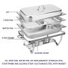 AIZYR Stainless Steel Chafing Dish Buffet Set - Chafers and Buffet Warmer Sets with Folding Frame for Wedding, Banquet, Catering Events,A view 4