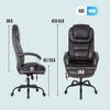 Better Choicet Office Chair, Big and Tall Chair 500 lbs Wide Seat Desk Computer with Lumbar Support Armrest, PU Leather Massage Rolling Swivel Task Brown, 21''Dx24.8''Wx51.6''H view 2