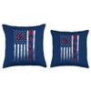 2024 Nikki Haley American Flag President Vintage Faded Worn Throw Pillow view 3