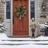 Haute Decor 35 inch Tall Solid Resin Decorative Holiday Nutcracker with Fleur de Lis view 3