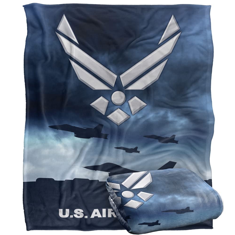 Air Force Take Off Officially Licensed Silky Touch Super Soft Throw Blanket 50" x 60"
