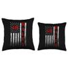 2028 Nikki Haley American Flag President Vintage Faded Worn Throw Pillow view 3
