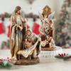 Avalon Gallery Christmas Figurines - Joseph and Mary with Jesus Tabletop Centerpiece Nativity Figurine, 18-Inch, Holy Family Nativity view 3