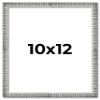 10x12 Frame Silver Grey Distressed Solid Wood Picture Frame | 0.75 Inch Moulding Width | Interior Depth 0.5 Inches | Kingsley Silver Rustic Frame with UV Acrylic, Foam Board Backing & Hanging Hardware view 1