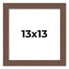 13x13 Frame Brown Farmhouse Solid Wood Picture Frame Width 1.5 Inches | Interior Frame Depth 0.5 Inches | Rustic Barnwood Brown Distressed Frame with UV Acrylic, Foam Board Backing & Hanging Hardware view 1