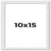 10x15 Frame White Distressed Solid Wood Picture Frame Width 0.75 Inches | Interior Frame Depth 0.5 Inches | White Distressed Photo Frame Complete with UV Acrylic, Foam Board Backing & Hanging Hardware view 1