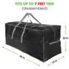 Artificial Tree Storage Bag By Propik | Perfect for Disassembled Tree | 65 X 15 X 30 Holiday Tree Storage Case | Xmas Storage Container with Handles and Sleek Zipper (7.5ft, Black) view 3