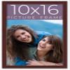 10x16 Frame Brown Solid Wood Picture Frame Width 0.75 Inches | Interior Frame Depth 0.5 Inches | Dark Wood Traditional Photo Frame Complete with UV Acrylic, Foam Board Backing & Hanging Hardware view 1