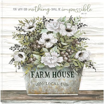 Fine Art Canvas Nothing Shall Be Impossible Canvas Wall Decor by Artist Cindy Jacobs for Living Room, Bedroom, Bathroom, Kitchen, Office, Bar, Dining & Guest Room - Ready to Hang - 20 in x 15 in