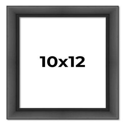 10x12 Frame Black Passaggi Solid Wood Picture Frame Width 1.5 Inches | Interior Frame Depth 0.5 Inches | Black Modern Photo Frame Complete with UV Acrylic, Foam Board Backing & Hanging Hardware