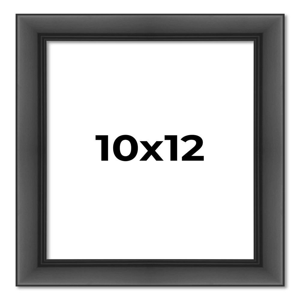 10x12 Frame Black Passaggi Solid Wood Picture Frame Width 1.5 Inches | Interior Frame Depth 0.5 Inches | Black Modern Photo Frame Complete with UV Acrylic, Foam Board Backing & Hanging Hardware