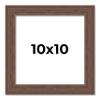10x10 Frame Brown Farmhouse Solid Wood Picture Frame Width 1.5 Inches | Interior Frame Depth 0.5 Inches | Rustic Barnwood Brown Distressed Frame with UV Acrylic, Foam Board Backing & Hanging Hardware view 1