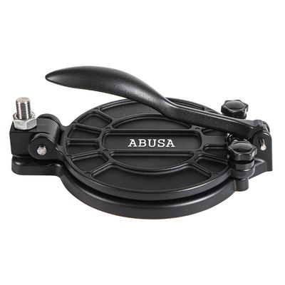 ABUSA Thickness Adjustable Tortilla Press 8 Inch Tortilla Maker Black - Roti, Dough Press, Dosa, Tawa, Tamale, Pizza, Pie, Patty (Extra Oil Paper or Patty Paper needed)