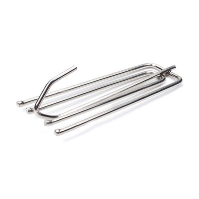 Juvielich 35PCS Stainless Steel Curtain Pleater Tape Hooks,2.56"x0.83"(LxW) Traverse Pleater 4 Prongs Curtain Pleat Hook Pinch Pleat Hook Clip Silver