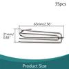 Juvielich 35PCS Stainless Steel Curtain Pleater Tape Hooks,2.56"x0.83"(LxW) Traverse Pleater 4 Prongs Curtain Pleat Hook Pinch Pleat Hook Clip Silver view 2