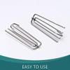 Juvielich 35PCS Stainless Steel Curtain Pleater Tape Hooks,2.56"x0.83"(LxW) Traverse Pleater 4 Prongs Curtain Pleat Hook Pinch Pleat Hook Clip Silver view 3