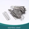 Juvielich 35PCS Stainless Steel Curtain Pleater Tape Hooks,2.56"x0.83"(LxW) Traverse Pleater 4 Prongs Curtain Pleat Hook Pinch Pleat Hook Clip Silver view 4