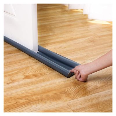 FHYTGBS 95 cm Door Bottom Sealing Strip -Under Door Draft Stopper Fit for Sound Proof Blocker and Cold Air Redu Under Door Draft Guard (Color : Gray 95 cm)