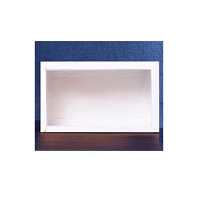 Crysdaralovebi 10pcs Folding Kraft Paper Box with Transparent PVC Window Black Packaging Gift Box Wedding Birthday Party Candy Cookie Cake Boxe (White,17x10x4cm)