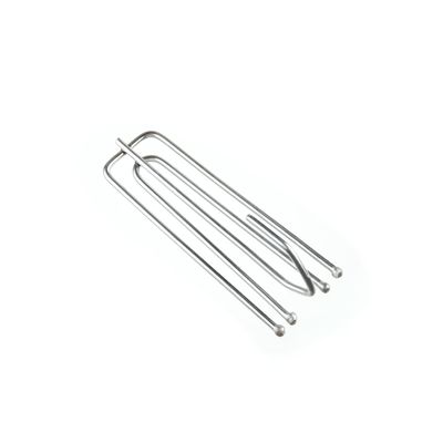 Juvielich 45PCS Stainless Steel Curtain Pleater Tape Hooks,2.56"x0.83"(LxW) Traverse Pleater 4 Prongs Curtain Pleat Hook Pinch Pleat Hook Clip Silver
