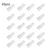 Juvielich 45PCS Stainless Steel Curtain Pleater Tape Hooks,2.56"x0.83"(LxW) Traverse Pleater 4 Prongs Curtain Pleat Hook Pinch Pleat Hook Clip Silver view 3