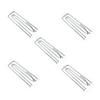 Juvielich 45PCS Stainless Steel Curtain Pleater Tape Hooks,2.56"x0.83"(LxW) Traverse Pleater 4 Prongs Curtain Pleat Hook Pinch Pleat Hook Clip Silver view 4