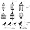 Cheerland Gothic Crow Decoration Black Cage Garland for Black Crow Decoration Gothic Christmas Birthday Party Hanging Indoor Raven Glitter Haunted Mansion Decor Garland Birthday Halloween Supplies view 2