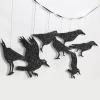 Cheerland Gothic Crow Decoration Black Cage Garland for Black Crow Decoration Gothic Christmas Birthday Party Hanging Indoor Raven Glitter Haunted Mansion Decor Garland Birthday Halloween Supplies view 3