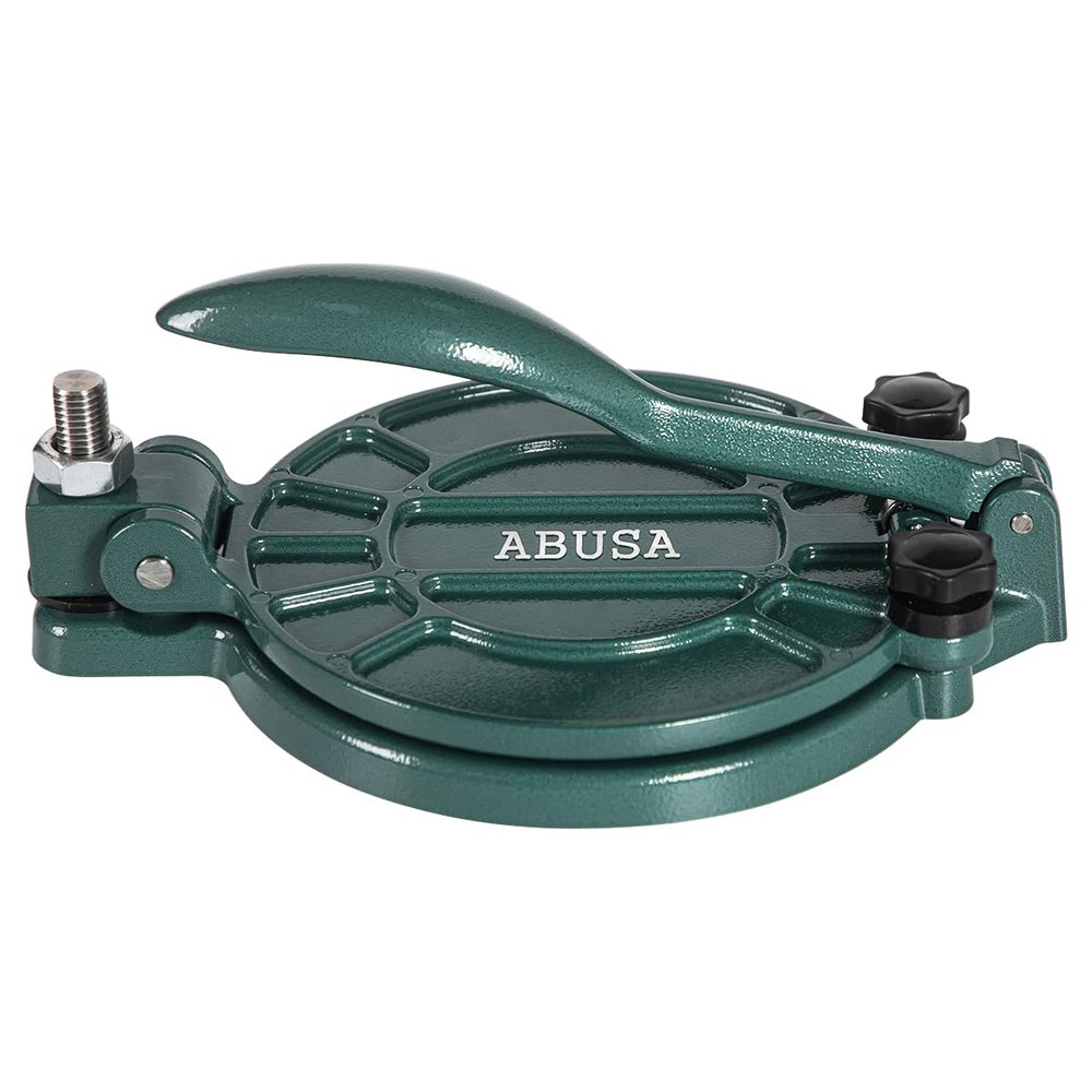 ABUSA Thickness Adjustable Tortilla Press 8 Inch Tortilla Maker Green - Roti, Dough Press, Dosa,Tawa,Tamale,Pizza,Pie,Patty (Extra Oil Paper or Patty Paper needed)